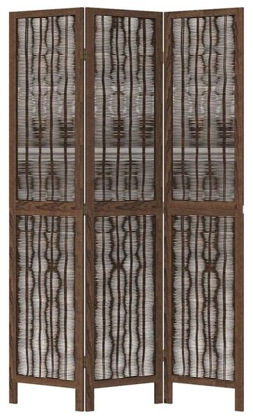 Bambusz Térelválasztó - 3 Paneles - 105-110x180 cm - Sötétbarna