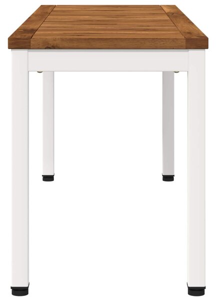 Kerti pad 108,5 x 35 x 45 cm Tömör Akácfa Természetes és Fehér