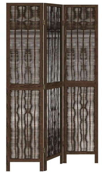 Bambusz Térelválasztó - 3 Paneles - 105-110x180 cm - Sötétbarna