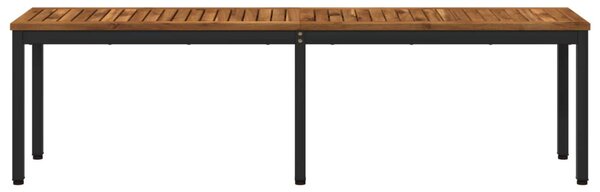 Kerti pad 161 x 35 x 45 cm Tömör Akácfa Természetes és Fekete