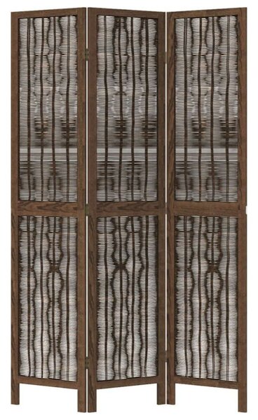 Bambusz Térelválasztó - 3 Paneles - 105-110x180 cm - Sötétbarna