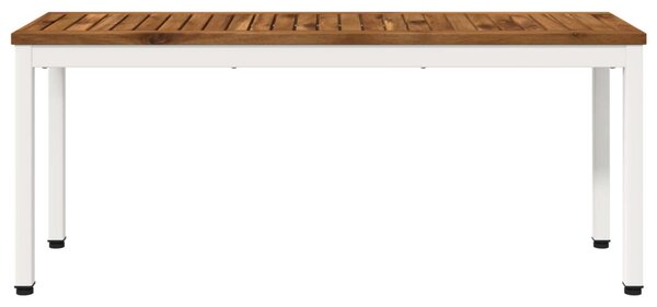 Kerti pad 108,5 x 35 x 45 cm Tömör Akácfa Természetes és Fehér