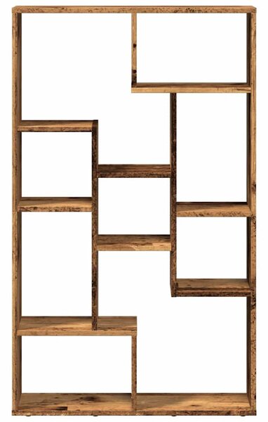 Antik fa színű szerelt fa könyvszekrény 72 x 20 x 120,5 cm