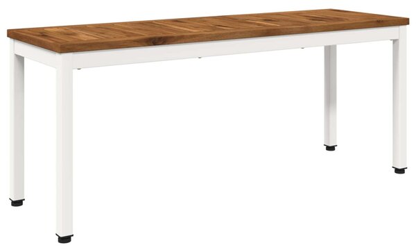 Kerti pad 108,5 x 35 x 45 cm Tömör Akácfa Természetes és Fehér