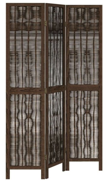 Bambusz Térelválasztó - 3 Paneles - 105-110x180 cm - Sötétbarna