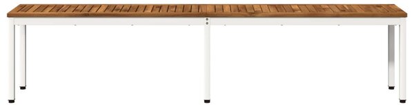 Kerti pad 201 x 35 x 45 cm Tömör Akácfa Természetes és Fehér