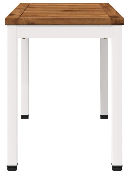 Kerti pad 80,5 x 35 x 45 cm Tömör Akácfa Természetes és Fehér