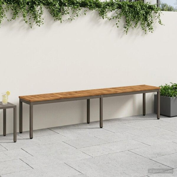 Kerti pad 201 x 35 x 45 cm Tömör Akácfa Természetes és Kávé