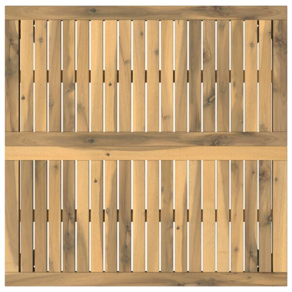 Dohányzóasztal Fehér és Fekete 80 x 80,5 x 45 cm Tömör Akácfa