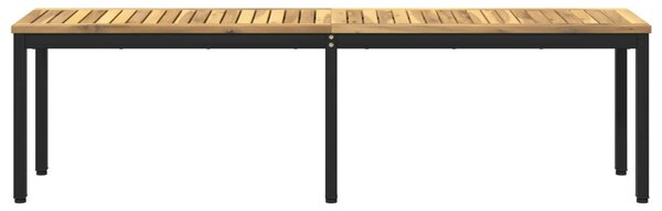Kerti pad 161 x 35 x 45 cm Tömör Akácfa Fehér és Fekete