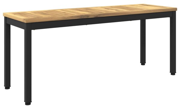 Kerti pad 108,5 x 35 x 45 cm Tömör Akácfa Fehér és Fekete