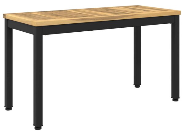Kerti pad 80,5 x 35 x 45 cm Tömör Akácfa Fehér és Fekete