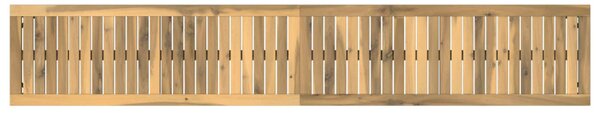 Kerti pad 201 x 35 x 45 cm Tömör Akácfa Fehér és Fekete