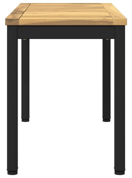 Kerti pad 80,5 x 35 x 45 cm Tömör Akácfa Fehér és Fekete