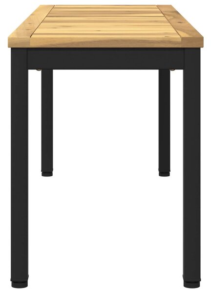 Kerti pad 108,5 x 35 x 45 cm Tömör Akácfa Fehér és Fekete