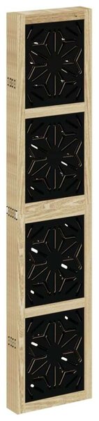 VidaXL Szobafeltáró - 6 Panel - Barna/Fekete - 210x180cm