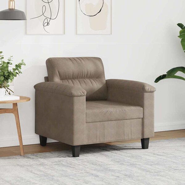 Tópszínű mikroszálas szövet kanapéfotel 60 cm