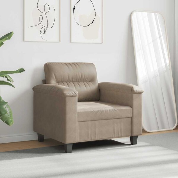 Tópszínű mikroszálas szövet kanapéfotel 60 cm