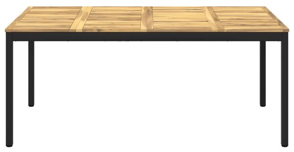 Kerti étkezőasztal Fehér és Fekete 180 x 88,5 x 75 cm