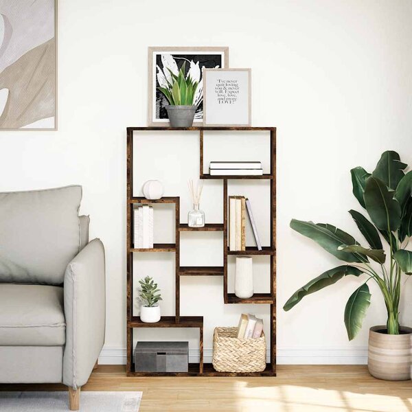 Füstös tölgy színű szerelt fa könyvespolc 72 x 20 x 120,5 cm