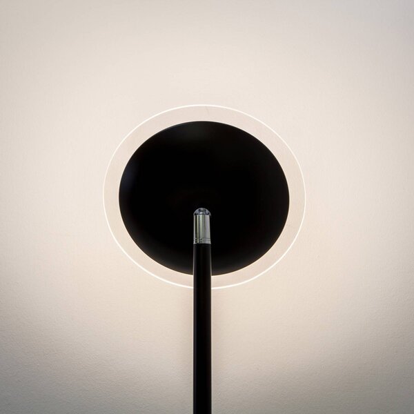 Lindby Malea LED álló lámpa, fekete, fém, dimmelhető, 180 cm, dimmelhető, Fekete, Nappali / Étkező, fém, Modern
