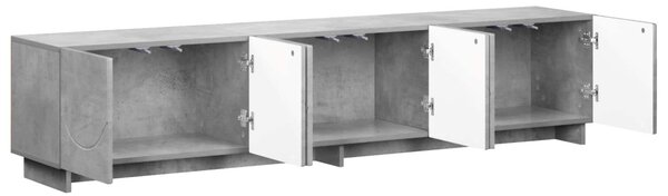 TV állvány 180 x 34,5 x 40 cm Betonszürke Szerelt Fa