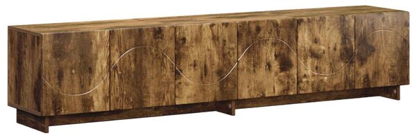 TV állvány 180 x 34,5 x 40 cm Füstös Tölgy Szerelt Fa