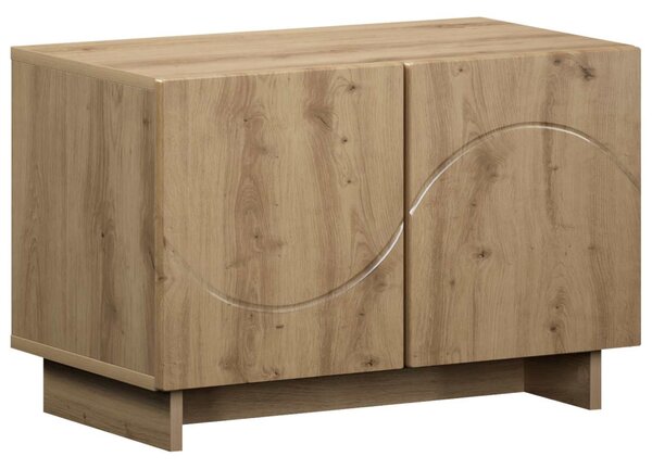 TV állvány 60 x 34,5 x 40 cm Kézműves Tölgy Szerelt Fa