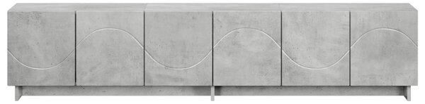 TV állvány 180 x 34,5 x 40 cm Betonszürke Szerelt Fa