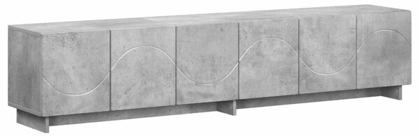 TV állvány 180 x 34,5 x 40 cm Betonszürke Szerelt Fa