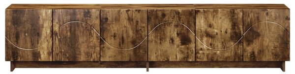 TV állvány 180 x 34,5 x 40 cm Füstös Tölgy Szerelt Fa