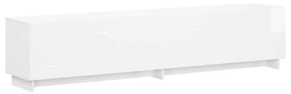 TV állvány 180 x 34,5 x 40 cm Magasfényű Fehér Szerelt Fa