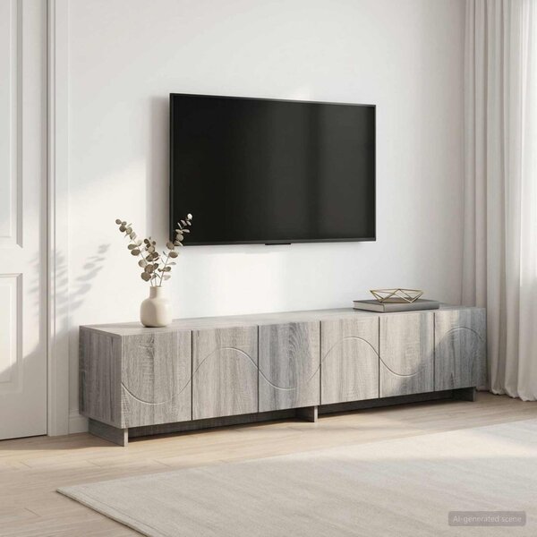 TV állvány 180 x 34,5 x 40 cm Szürke Sonoma Szerelt Fa