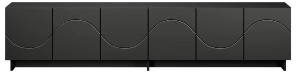 TV állvány 180 x 34,5 x 40 cm Fekete Szerelt Fa