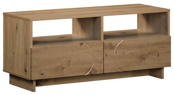 TV állvány 90 x 34.5 x 40 cm Kézműves Tölgy Szerelt Fa
