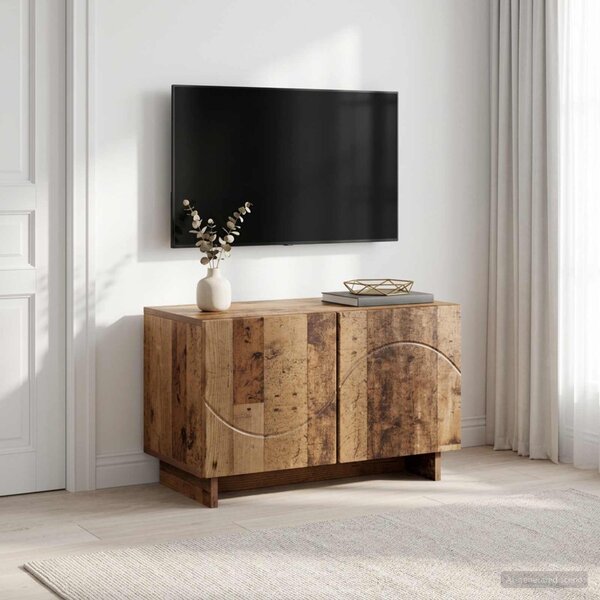 TV állvány 60 x 34,5 x 40 cm Antik Fa Szerelt Fa