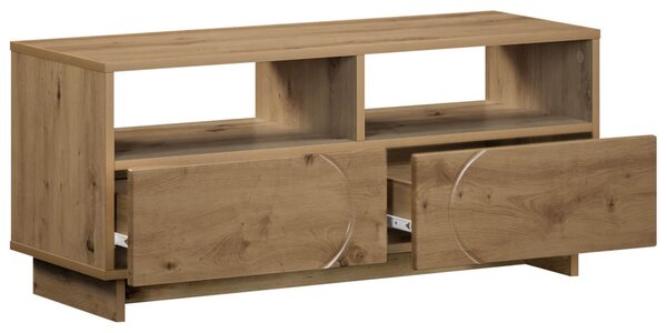 TV állvány 90 x 34.5 x 40 cm Kézműves Tölgy Szerelt Fa