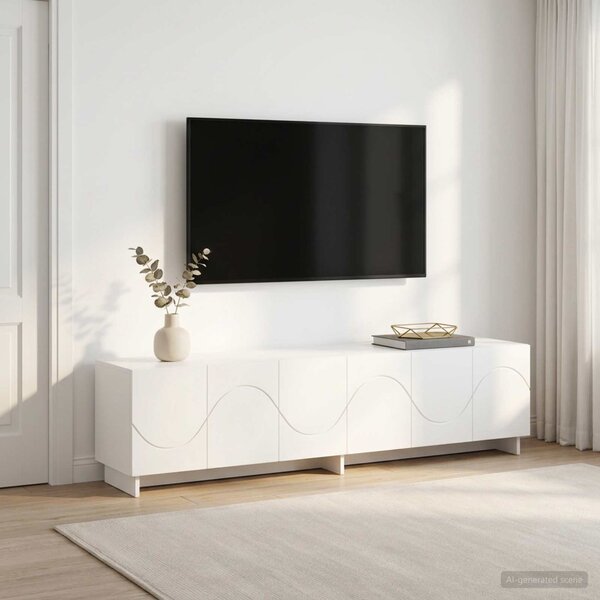 TV állvány 180 x 34,5 x 40 cm Fehér Szerelt Fa