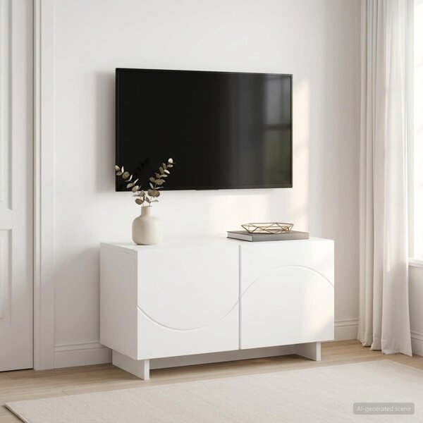TV állvány 60 x 34,5 x 40 cm Fehér Szerelt Fa