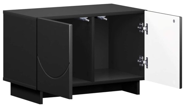 TV állvány 60 x 34,5 x 40 cm Fekete Szerelt Fa