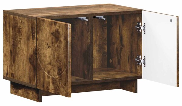 TV állvány 60 x 34,5 x 40 cm Füstös Tölgy Szerelt Fa