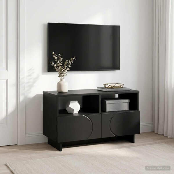 TV állvány 60 x 34.5 x 40 cm Fekete Szerelt Fa