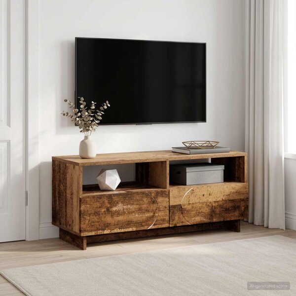 TV állvány 90 x 34,5 x 40 cm Antik Fa Szerelt Fa