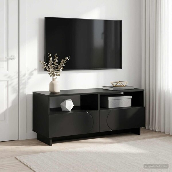 TV állvány 90 x 34.5 x 40 cm Fekete Szerelt Fa