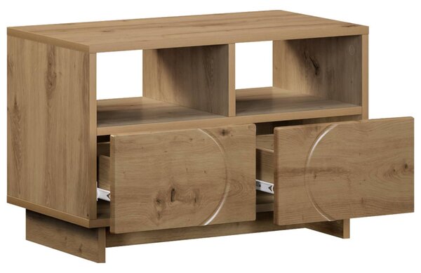 TV állvány 60 x 34,5 x 40 cm Kézműves Tölgy Szerelt Fa