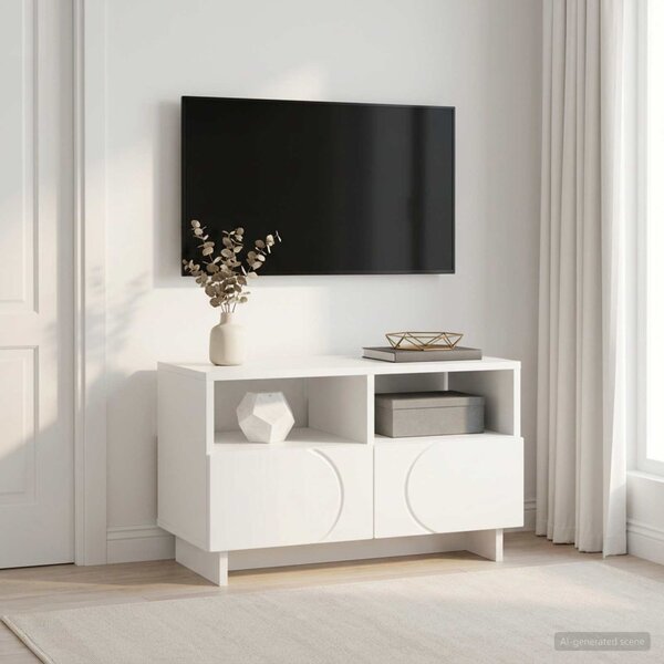 TV állvány 60 x 34,5 x 40 cm Fehér Szerelt Fa