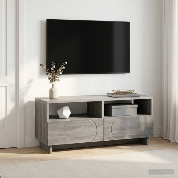 TV állvány 90 x 34.5 x 40 cm Szürke Sonoma Szerelt Fa