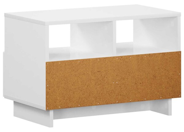 TV állvány 60 x 34,5 x 40 cm Magasfényű Fehér Szerelt Fa