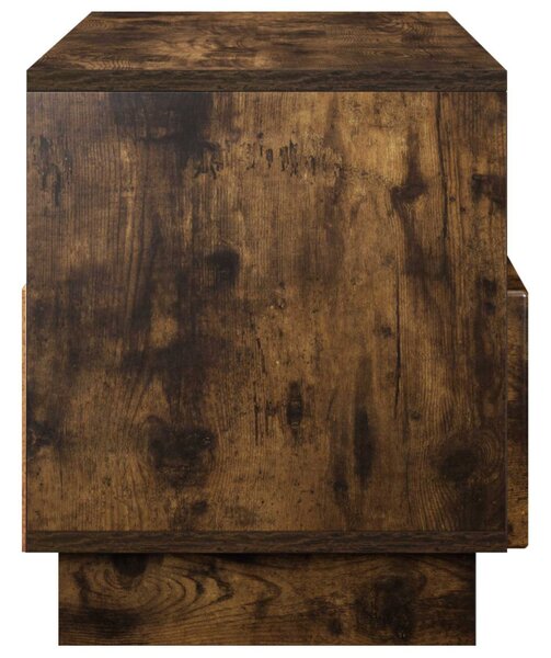 TV állvány 90 x 34.5 x 40 cm Füstös Tölgy Szerelt Fa