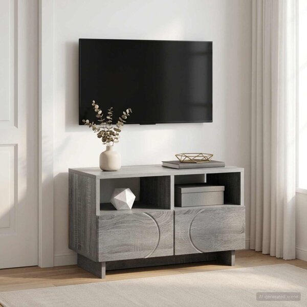 TV állvány 60 x 34.5 x 40 cm Szürke Sonoma Szerelt Fa